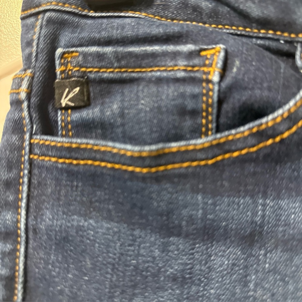KanCan Dark Blue Jeans with Yellow Stitching